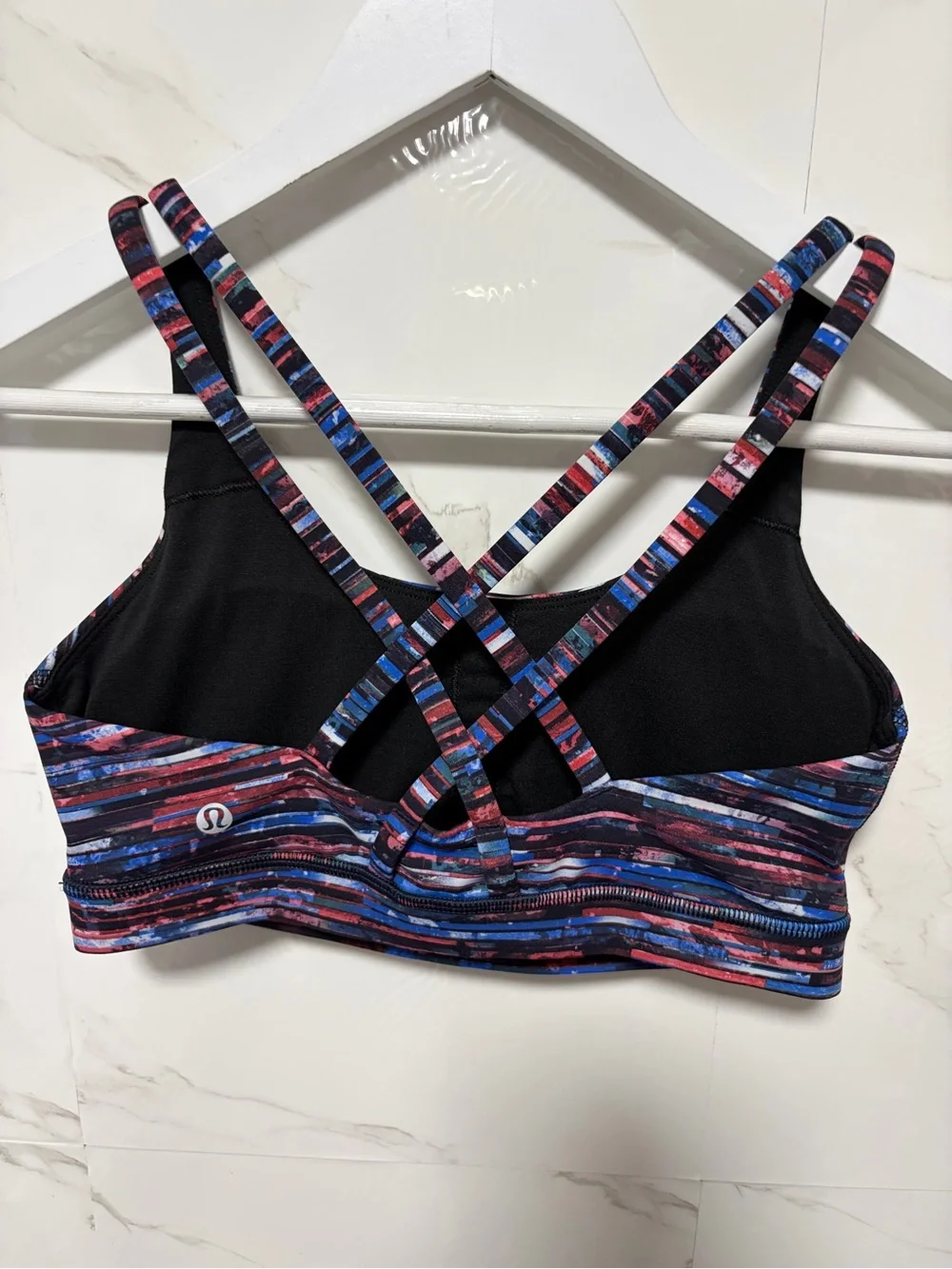 Lululemon Time To Sweat Bra Hinshu Alpine Multi Striped Size 6